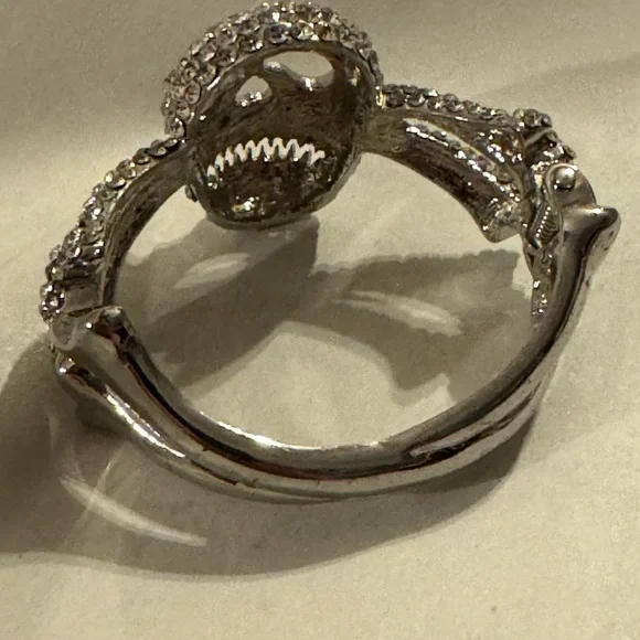 BRACELET SKULL RHINESTONES CLAMPER HALLOWEEN - Picture 5 of 11